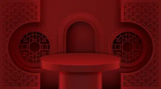 新年红色促销背景PSD