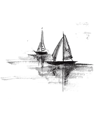 中国古风元素水墨