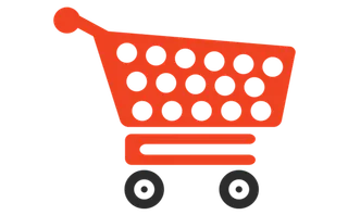 小推车橘色卡通