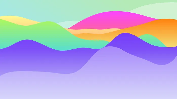 极简剪纸波浪弥散光渐变背景图