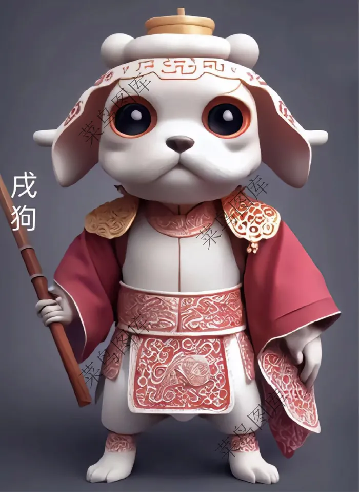 十二生肖-狗-高清图ai矢量模版下载