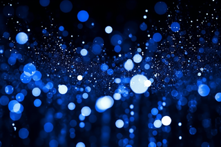 蓝色闪光带有光圈污渍的装饰背景