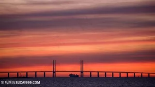 晚霞风景画壁纸