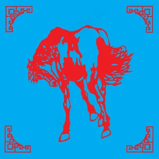 马剪纸 剪纸风元素