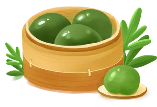 清明节海报设计插图卡通青团素材图片元素png透明背景