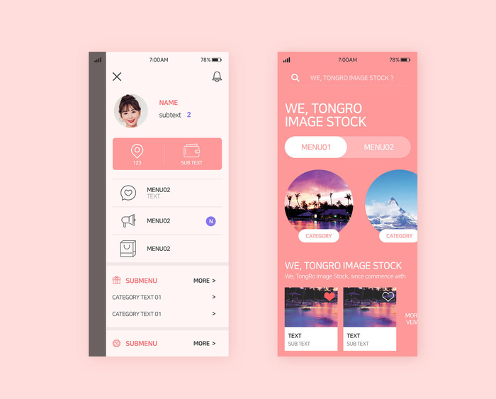 UI多页面包装展示手机APP交互界面样机长图概念PSD设计模板