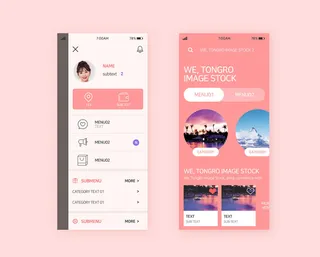 UI多页面包装展示手机APP交互界面样机长图概念PSD设计模板