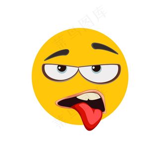 黄色呕吐表情图片