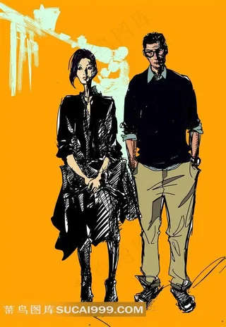 春娇与志明电影海报插画