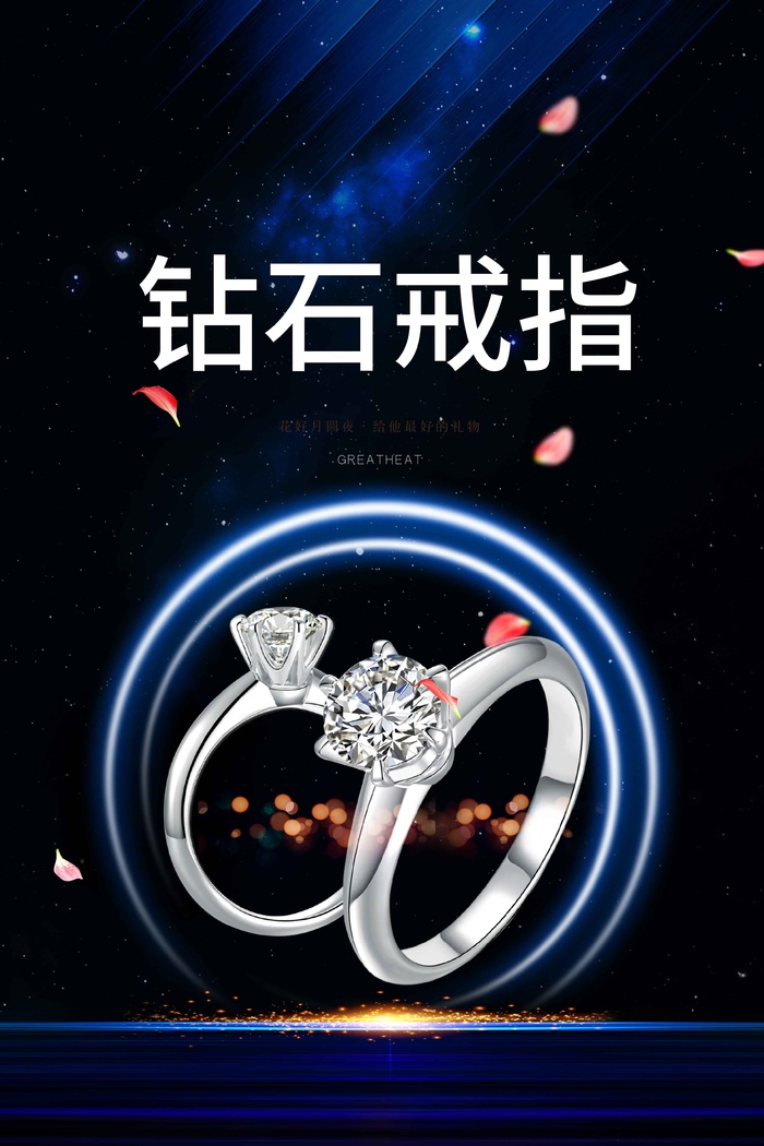 珠宝海报展板psd模版下载