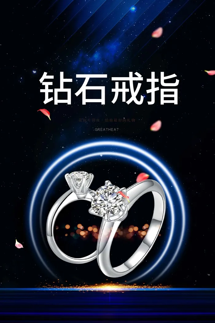 珠宝海报展板psd模版下载