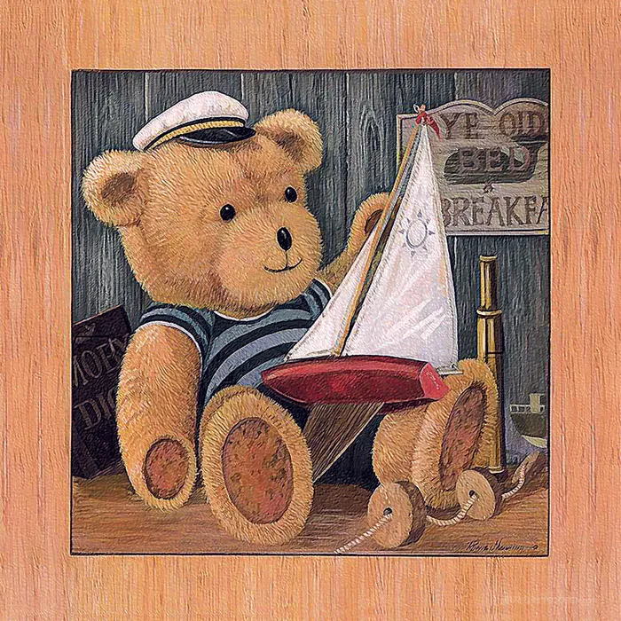 卡通熊时尚艺术油画