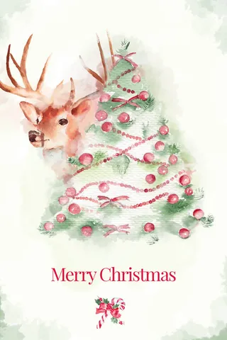 简约大气圣诞节快乐海报