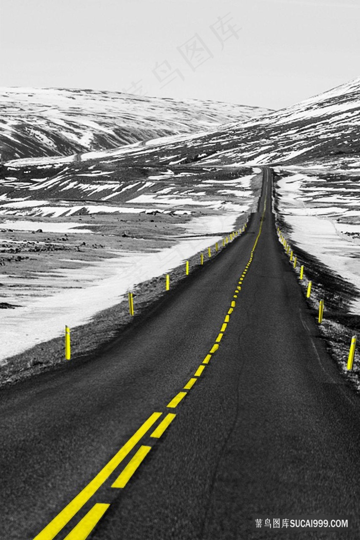 唯美高速路风景画