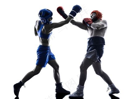 两个散打运动员