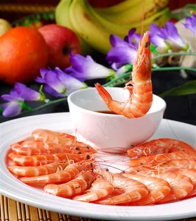 白灼基围虾美食素材 白灼基围虾美食素材