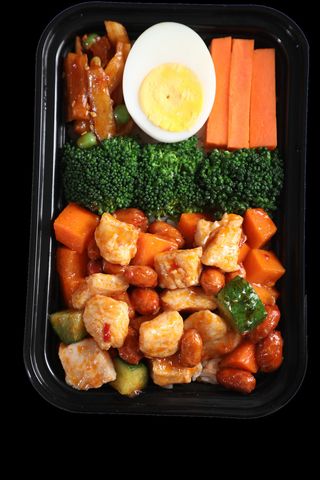 宫保鸡丁快餐盖浇饭产品成品高清大图餐盒装夜市小吃免扣