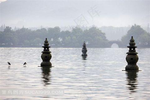 西湖迷人风景素材