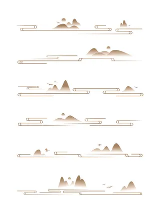 中国风古典式线条祥云纹底纹图案纹理装饰背景素材AI素材
