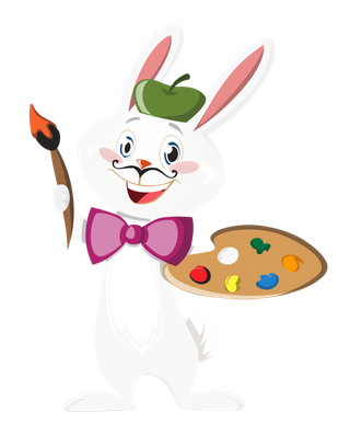 小兔子画家动物