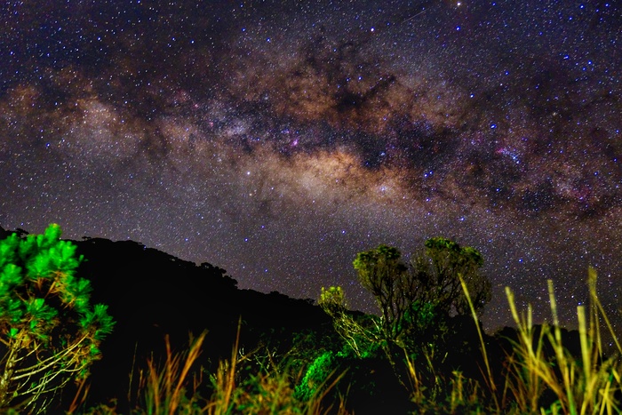 黑色星空摄影素材