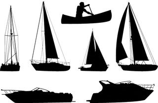 帆船线条图