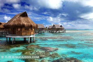 海边度假村风景图片