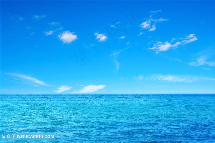 蓝天海洋景色高清图片