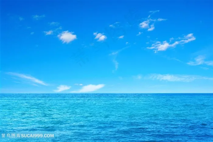 蓝天海洋景色高清图片