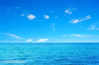 蓝天海洋景色高清图片