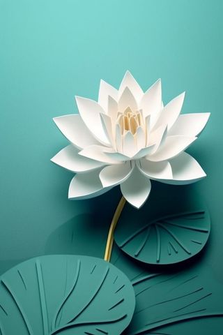 意境创意蓝色荷花叶子背景