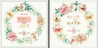 祝贺婚礼结婚邀请卡素材 