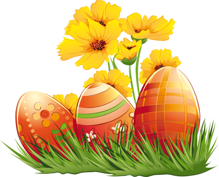 复活节花环彩蛋兔子的可爱形象插画元素(4)