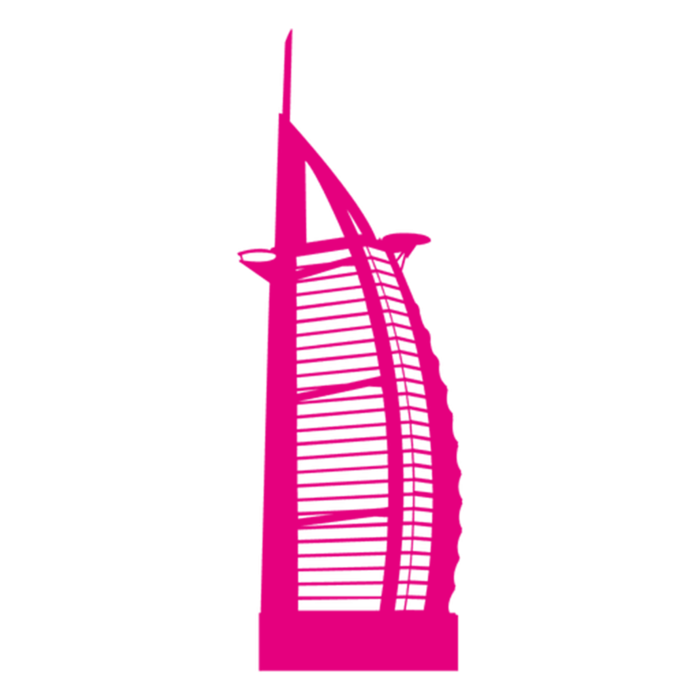 紫色城市线条图剪影