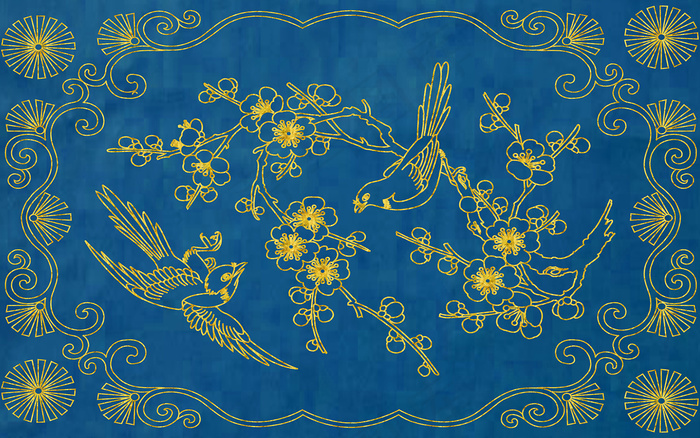 中国风古风国潮祥云旭日背景