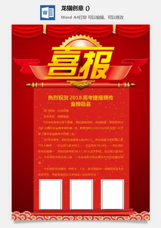 2022企业公司销售业绩年终大捷军令喜报word文档设计素材模板