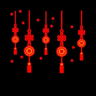 红色平安结中国结免扣素材