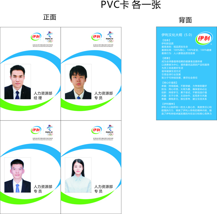 伊利胸卡人力资源部cdr矢量模版下载