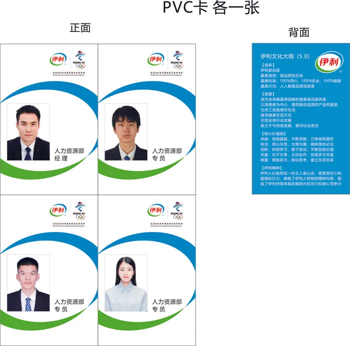 伊利胸卡人力资源部cdr矢量模版下载