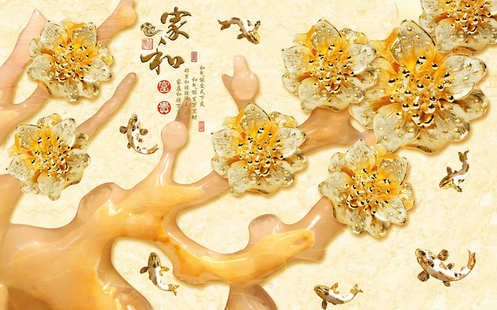 雕塑玉雕背景风景