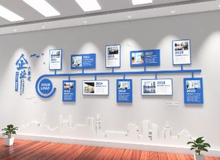 企业大事记时间轴文化墙展馆展厅文化墙
