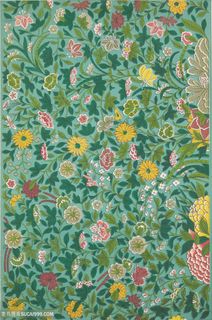 青绿色菊花植物鲜花中式传统纹样集锦中国风图片