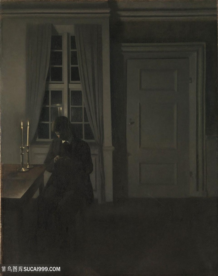 硬币收藏家室内装饰画