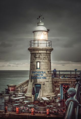 领航灯塔建筑唯美图片