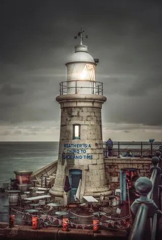 领航灯塔建筑唯美图片