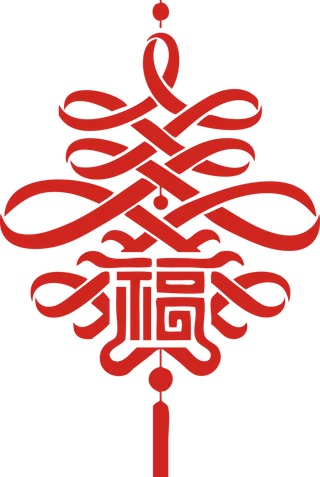 红色平安结中国结免扣素材