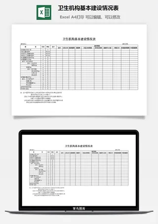 卫生机构基本建设情况表excel模板