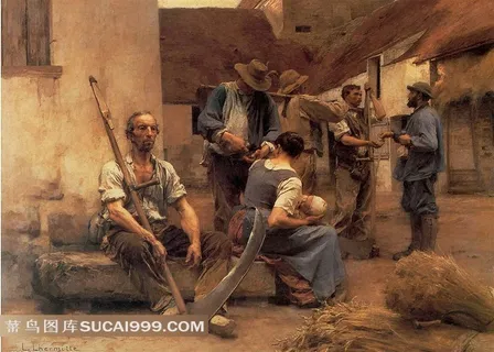 世界名画--村庄的小买卖 世界名画--村庄的小买卖