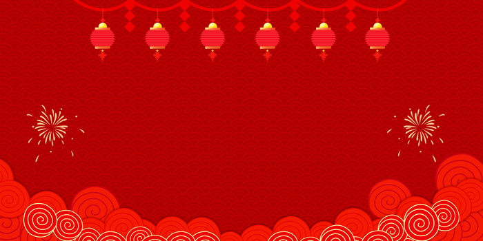 2022虎年新年春节卡通模板喜庆节日背景