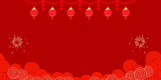 2022虎年新年春节卡通模板喜庆节日背景